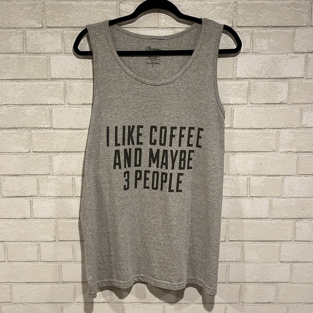 EUC Chummy Tees Grey Graphic Tank